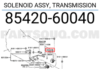 Toyota 8542060040 SOLENOID ASSY, TRANSMISSION