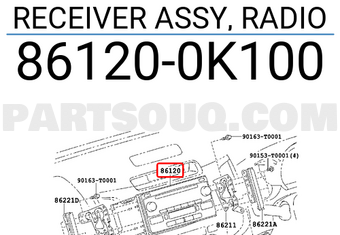 Toyota 861200K100 RECEIVER ASSY, RADIO