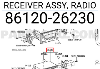 RECEIVER ASSY, RADIO 8612026235 | Toyota Parts | PartSouq