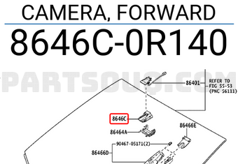 Toyota 8646C0R140 CAMERA, FORWARD