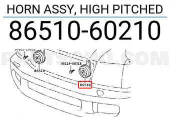HORN ASSY HIGH 8651060212 | Toyota Parts | PartSouq