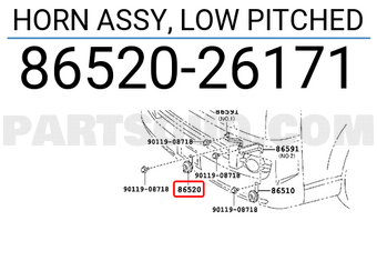 HORN ASSY LOW 8652026181 | Toyota Parts | PartSouq