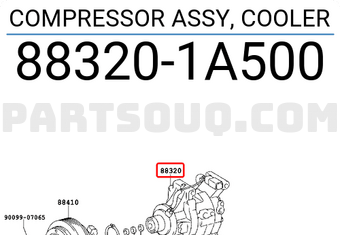 Toyota 883201A500 COMPRESSOR ASSY, COOLER