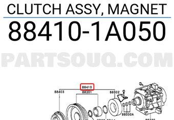 Toyota 884101A050 CLUTCH ASSY, MAGNET