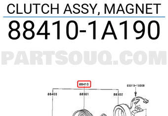 Toyota 884101A190 CLUTCH ASSY, MAGNET