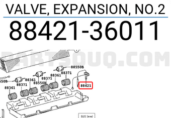 Toyota 8842136011 VALVE, EXPANSION, NO.2