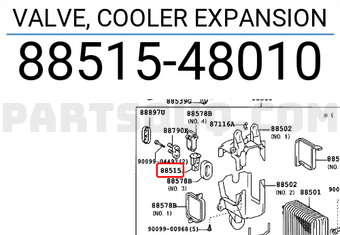 Toyota 8851548010 VALVE, COOLER EXPANSION