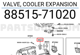 Toyota 8851571020 VALVE, COOLER EXPANSION