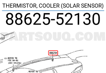 Toyota 8862552130 KÜHLER-THERMISTOR (SONNENSENSOR)