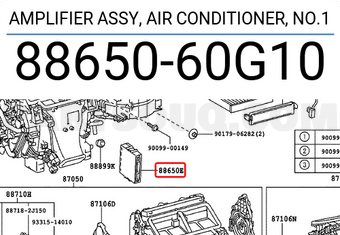 Toyota 8865060G10 AMPLIFIER ASSY, AIR CONDITIONER, NO.1