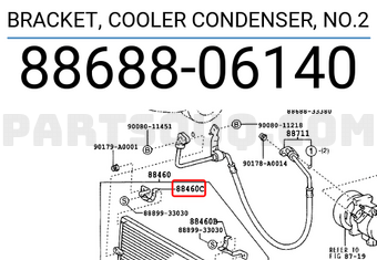 TOYOTA 88688-06140 Cooler Condenser Bracket 