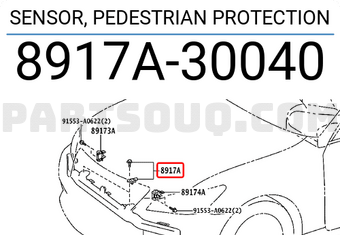 Toyota 8917A30040 SENSOR, PEDESTRIAN PROTECTION