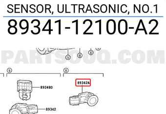 Toyota 8934112100A2 SENSOR, ULTRASONIC, NO.1
