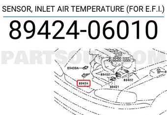 Toyota 8942406010 SENSOR, INLET AIR TEMPERATURE (FOR E.F.I.)
