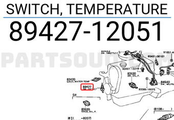 Toyota 8942712051 SWITCH, TEMPERATURE
