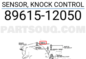 Toyota 8961512050 SENSOR, KNOCK CONTROL