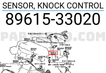 Toyota 8961533020 SENSOR, KNOCK CONTROL