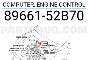 Toyota 8966152B70 COMPUTER, ENGINE CONTROL