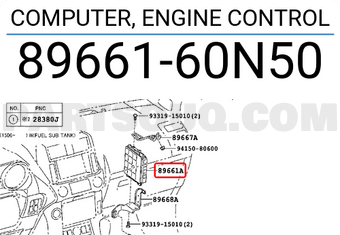 COMPUTER, ENGINE CONTROL 8966160N51 | Toyota Parts | PartSouq