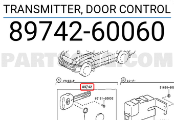Toyota 8974260060 TRANSMITTER, DOOR CONTROL