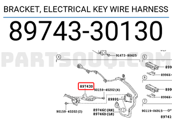 Toyota 8974330130 BRACKET, ELECTRICAL KEY WIRE HARNESS