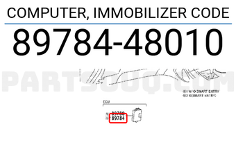 Toyota 8978448010 COMPUTER, IMMOBILIZER CODE