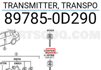 Toyota 897850D290 TRANSMITTER, TRANSPO