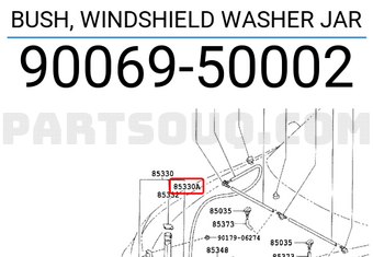 Toyota 9006950002 BUSH, WINDSHIELD WASHER JAR