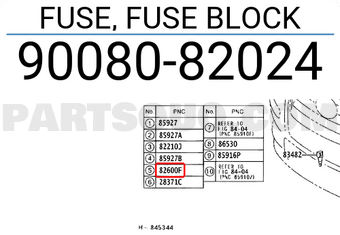Toyota 9008082024 FUSE, FUSE BLOCK
