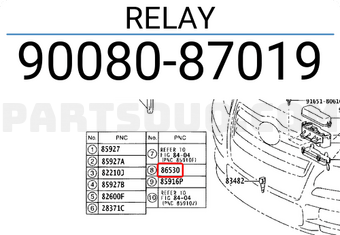 Toyota 9008087019 RELAY