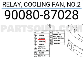 Toyota 9008087028 RELAY, COOLING FAN, NO.2