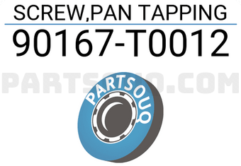 Toyota 90167T0012 SCREW,PAN TAPPING