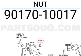 Toyota 9017010017 NUT