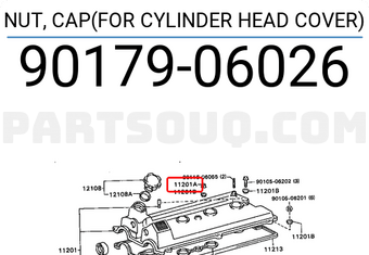 Toyota 9017906026 NUT, CAP(FOR CYLINDER HEAD COVER)