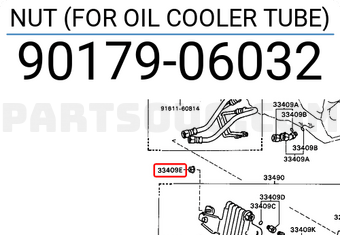 Toyota 9017906032 NUT (FOR OIL COOLER TUBE)