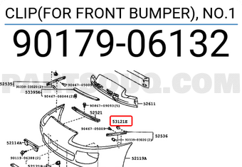 Toyota 9017906132 CLIP(FOR FRONT BUMPER),NO.1