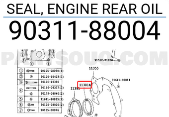 OIL SEAL CRANK SHAFT T1357 | Musashi Parts | PartSouq