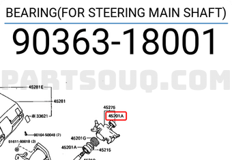 Toyota 9036318001 BEARING(FOR STEERING MAIN SHAFT)