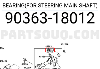 Toyota 9036318012 BEARING(FOR STEERING MAIN SHAFT)