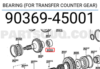 Toyota 9036945001 BEARING (FOR TRANSFER COUNTER GEAR)