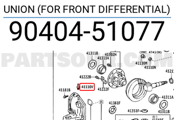 Toyota 9040451077 UNION (FOR FRONT DIFFERENTIAL)