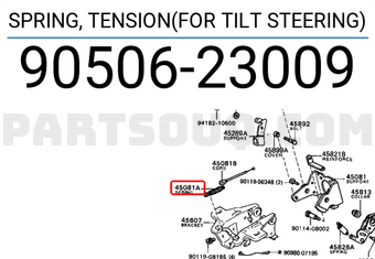 Toyota 9050623009 SPRING, TENSION(FOR TILT STEERING)