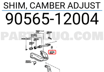 Toyota 9056512004 SHIM, CAMBER ADJUST