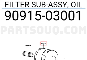 Toyota 9091503001 FILTER SUB-ASSY, OIL