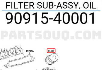 Toyota 9091540001 FILTER SUB-ASSY, OIL
