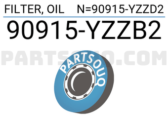 Toyota 90915YZZB2 FILTER, OIL N=90915-YZZD2