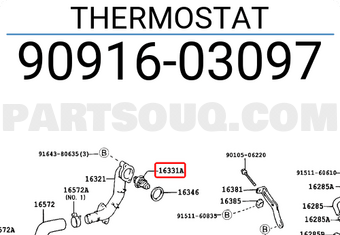 Toyota 9091603097 THERMOSTAT