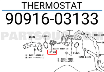 Toyota 9091603133 THERMOSTAT