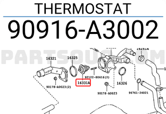 Toyota 90916A3002 THERMOSTAT
