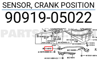Toyota 9091905022 SENSOR, CRANK POSITION